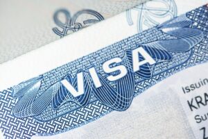 American Visa Closeup